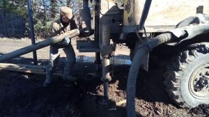 Бурение на песок буровой установкой УРБ 2А2 д. Соколово Солнечногорск