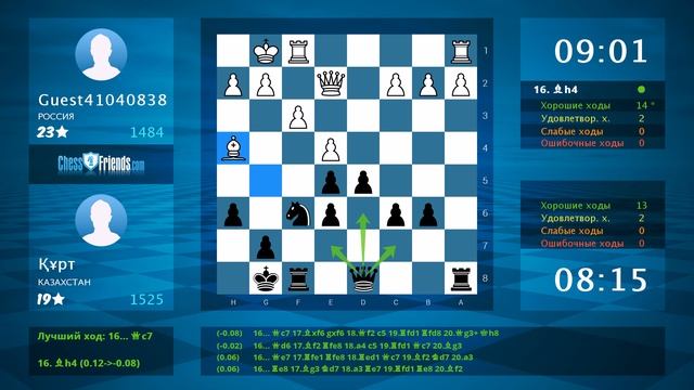 Chess Game Analysis: Guest41040838 - Құрт : 0-1 (By ChessFriends.com) смотреть онлайн