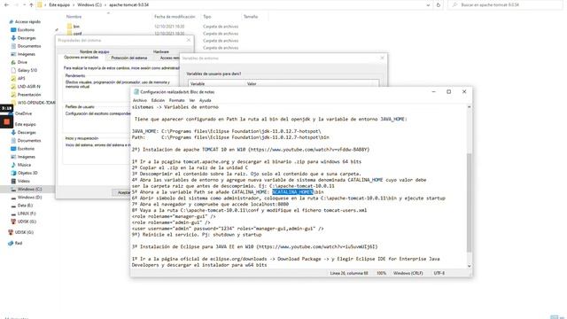 2º - Instalación Apache TomCat 9 en Windows 10 смотреть онлайн
