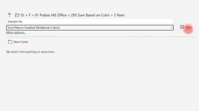 Sum Cells based on Color | Prabas MS Office