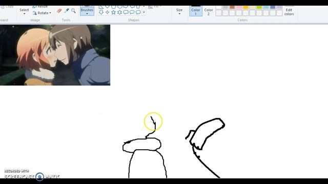 Atemping To Draw Kotoura  San on laptop! fail