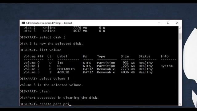 How to Format a Drive using Command Prompt Diskpart Any Windows OS смотреть онлайн