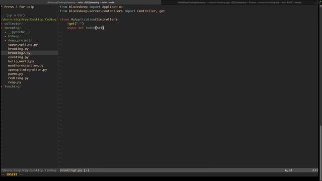 Python - BlackSheep - Routing