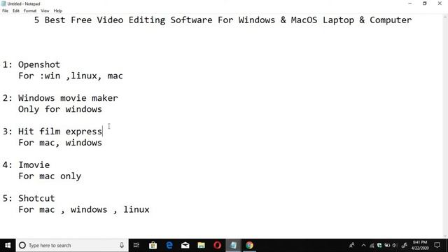 5 Best Free Video Editing Software For Windows & MacOS Laptop & Computer