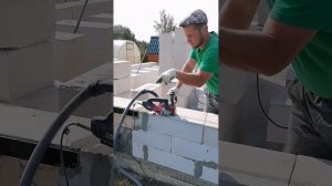 Штробление и армировка блоков