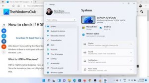 How to check If HDR is supported on a Windows 11 PC