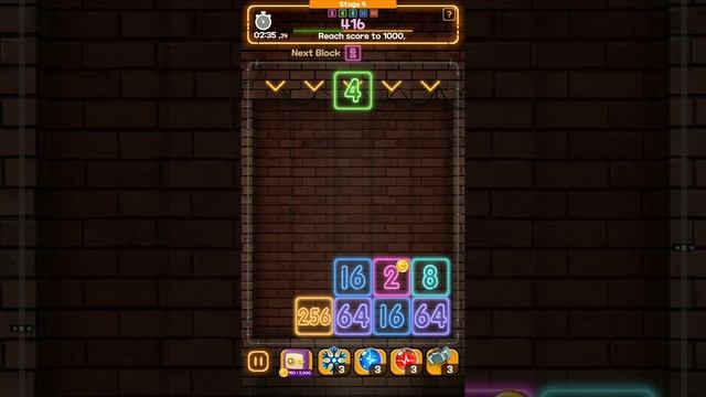 Drop Number  Neon 2048 by SUPERBOXINC  Android  iOS Gameplay