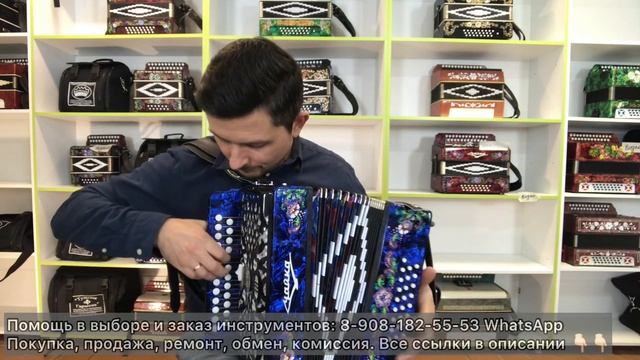 Купить Гармонь Чайка 314, Ля мажор, СИНЯЯ смотреть онлайн