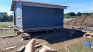 Перенос дачного дома 5х6 м с поворотом на 180 градусов