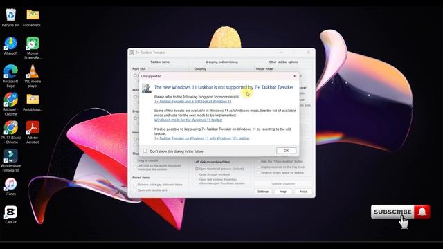 7+ Taskbar Tweaker Portable Installation