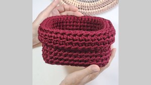 Квадратная корзинка с отворотом