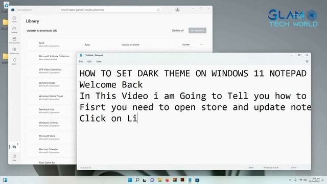 How To Set Windows 11 Notepad Theme Dark смотреть онлайн