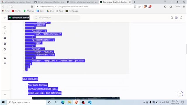 Setup Graphics.h In Visual Studio Code | C/C++