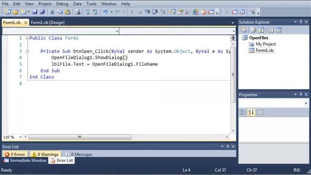 Visual Basic Tutorial 129 OpenFileDialog 476 X 854 смотреть онлайн