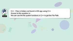 C++ : Files in folders not found in iOS app using C++