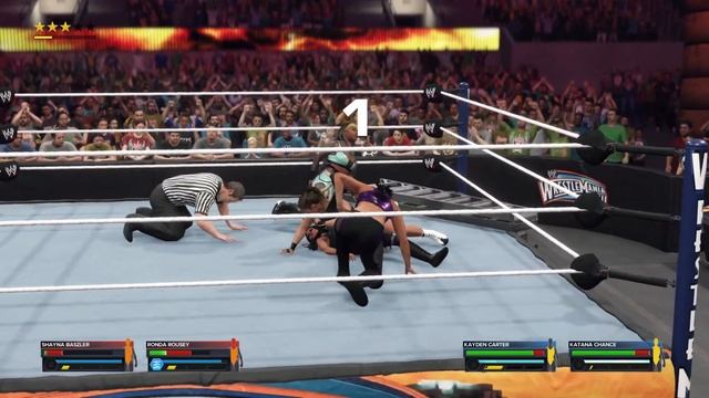 Katana Chance & Kayden Carter vs. Ronda Rousey & Shayna Baszler - Extreme Rules смотреть онлайн