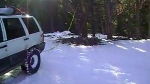 White ZJ getting some firewood