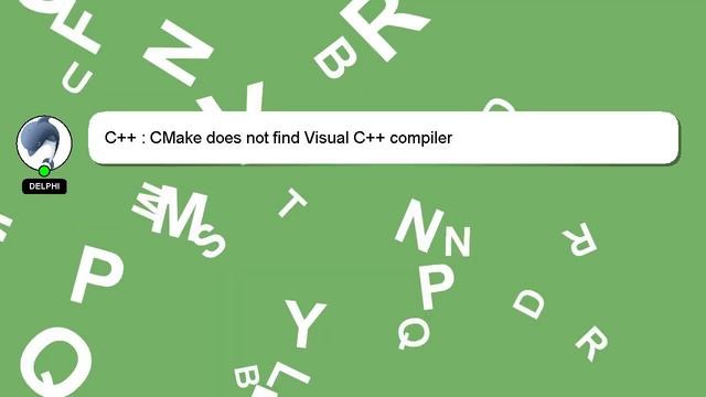 C : CMake does not find Visual C compiler