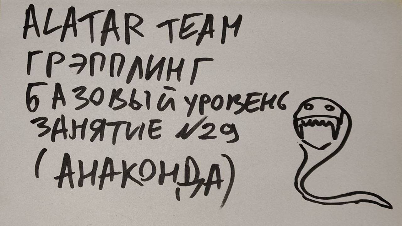 Грэпплинг базовый уровень, занятие 29 (анаконда) смотреть онлайн
