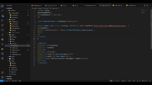 Аутентификация с помощью JWT токена на фронте (Django REST Framework + Nuxt 3) смотреть онлайн
