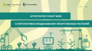 Агростартап Плант Бокс: о перспективах возделывания лекарственных растений