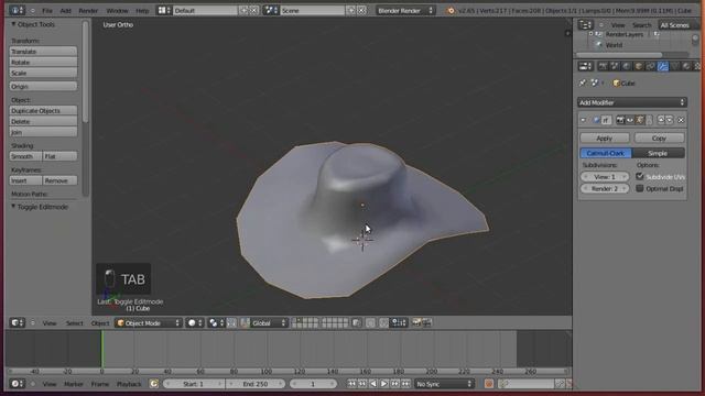 Blender Cowboy Hat Modeling