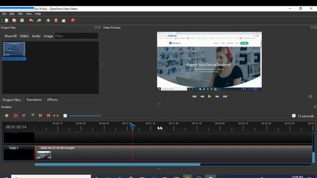 02 - OpenShot Import edit video with file OBS