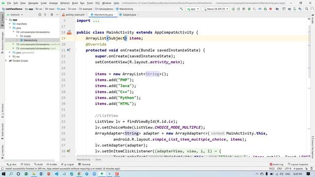 7. ArrayList and Custom Class with ListView Khmer Language Ep. 3/3