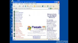 Windows XP Öğreniyorum 115: Tweak XP | Help + Settings | Program Help