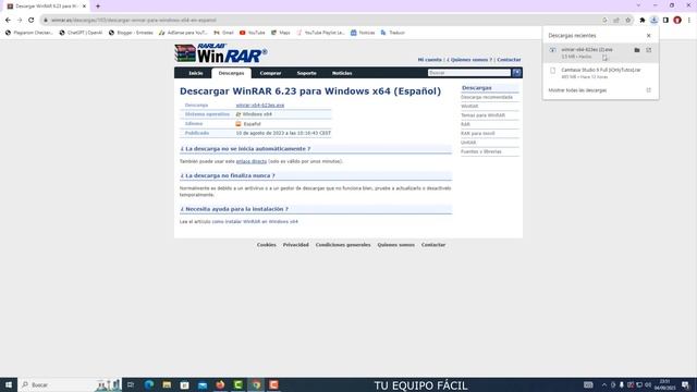 Descargar WinRAR 6 23 para Windows x64 Español PC смотреть онлайн
