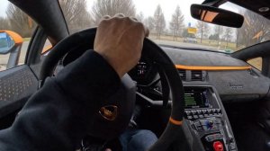 POV: Lamborghini Aventador Ultimae Roadster by Novitec on German Autobahn