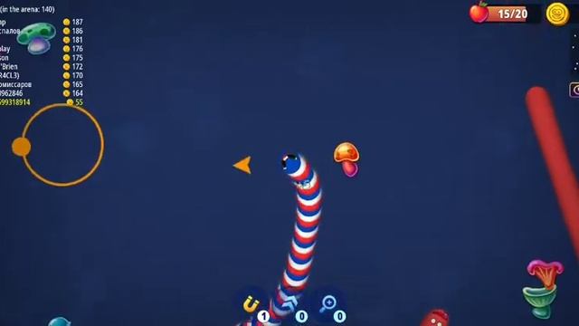 Worms zone game mein 70 Coins connect Treasure Hunter Mode 🍎 5 Apple se on #17(mohdsameer) смотреть онлайн