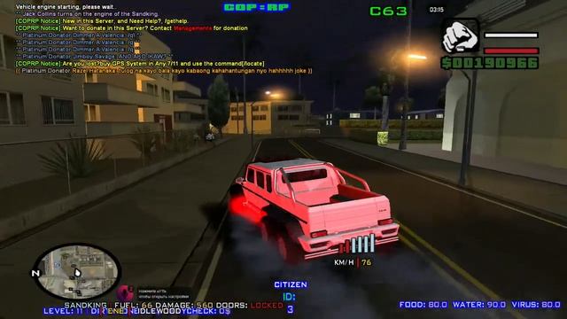 Practice Drifting sa City of payaman Gta Samp ROLEPLAY(coprp)