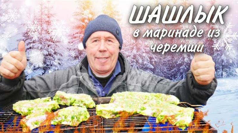 ШАШЛЫК в ЗЕЛЕНОМ МАРИНАДЕ из СВЕЖЕЙ ЧЕРЕМШИ + ЗАКУСКА из ЧЕРЕМШИ в ТОМАТАХ