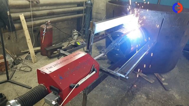 Наплавка вала мобильным расточно наплавочным комплексом "СТАНЭКСПЕРТ® МРНК59"