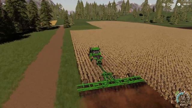 GOLDCREST VALLEY FS19 ! trying out the New custom modding American disc cultivator RATED 13+ смотреть онлайн