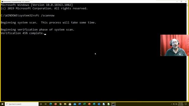Command Prompt using System File Checker