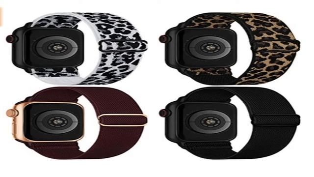 Stretchy Nylon Solo Loop Bands For Apple Watch 38mm 40mm 41mm 42mm 44mm 45mm смотреть онлайн