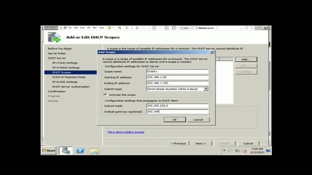 DHCP Installation ( Windows Server 2008 r2) смотреть онлайн