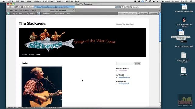 04 - Creating a New Page, Link and Adding an Image - Full Bleed Arts Marketing смотреть онлайн