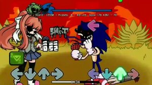 Friday Night Funkin' Too late | Monika exe chr vs Sonic.exe Android port