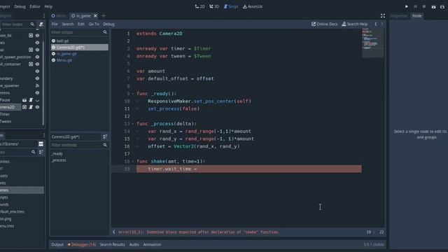 Add Screen shake effect in your game with Godot in Hindi | Game Development Tutorials