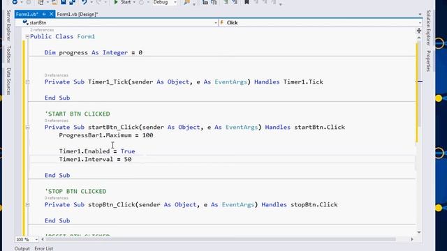 VB.NET Timer and ProgressBar Ep.01 - Start,Resume,Stop and Reset [Countdown Timer] смотреть онлайн