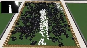Bad Apple! в Minecraft с помощью овец и нотных блоков .