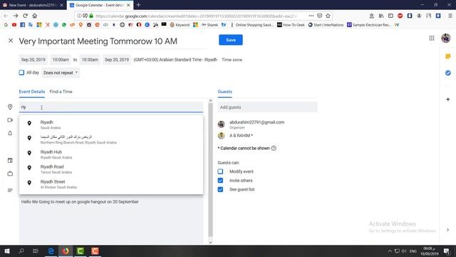 How to Create and Send a Calendar Invite Gmail - Google Calendar