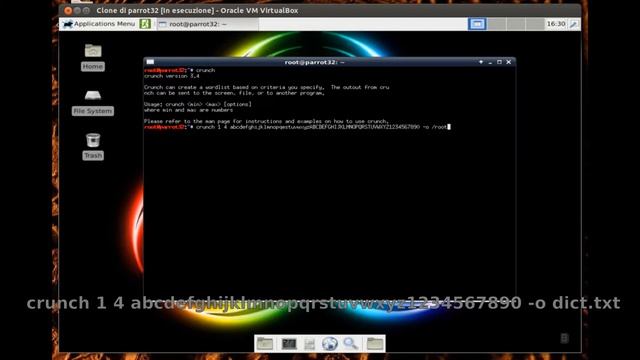 [tutorial] generare wordlist per bruteforcing esaustivo con Crunch - Parrot Security смотреть онлайн