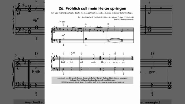 26 Fröhlich soll mein Herze springen (T.: Paul Gerhardt, M.: Joh. Crüger, Bearb.: Christoph Reuter)