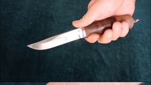 Нож Засапожный, рукоять - наборная кожа. А.С.Титов