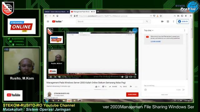 Management Pada Windows Server 2003 Kuliah Online Stekom Semarang Kelas Pagi 1 смотреть онлайн
