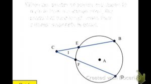 10.6 chords, secants and circles